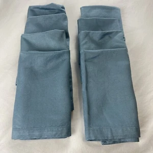 8 Crate & Barrel Satin Napkins Smoke Blue 180-542 20x20 Inches - Picture 1 of 6