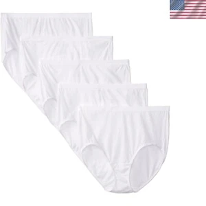 Comfortable Plus Size Women's Cotton Briefs - 5 Pack with Plush Waistband - Picture 1 of 4