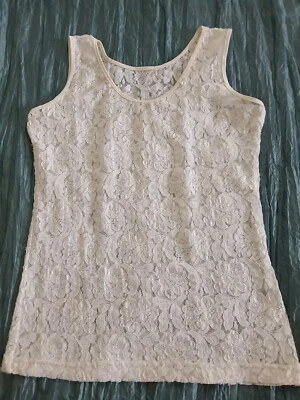 Blusa sin mangas formal para mujer Junior S blanca elástica verano playa fiesta  Foto 1 de 4