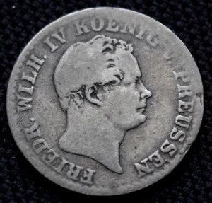 1843 A KINGDOM OF PRUSSIA (German States) 2 1/2 SILBER GROSCHEN .375 SILVER  - Picture 1 of 3