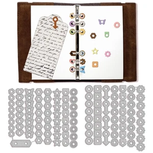 Page Tab Hole Reinforcement Cutting Dies for DIY Scrapbooking Craft Designs - Picture 1 of 8