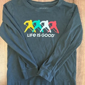 Life is Good Kids Hockey Spectrum Long Sleeve Crusher Tee Youth XL Fair Cond - Picture 1 of 5
