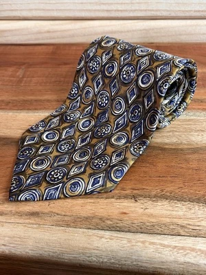 Corbata de seda Valentino Cravatte granate dorado azul hecha a mano en Italia Foto 1 de 4