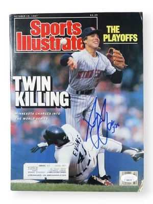 Revista autografada assinada por Greg Gagne Sports Illustrated 1987 gêmeos JSA CB83179 - Imagem 1 de 4