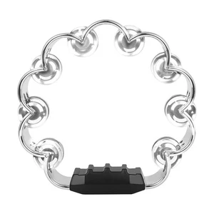 Doppellagige Handglocke in PflaumenblüTenform, Handtamburin, Silber S7U88634 - Imagen 1 de 7