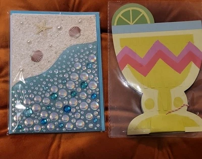 1 Papyrus 3D Beach Embellished Card 1 Hallmark Margarita Birthday Scatter  In B8 - Image 1 of 4