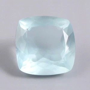 15 Carat Faceted Cushion Unheated 100% Natural Milky Aquamarine Loose Gemstone - Picture 1 of 3
