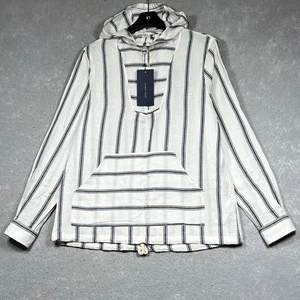 ZARA MAN Half Zip Cinched Pullover Casual Hoodie Jacket LINEN Men’s Small NWT - Picture 1 of 13