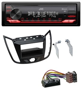 JVC DAB MP3 Bluetooth USB Autoradio für Ford C-Max Kuga matt schwarz - Bild 1 von 7