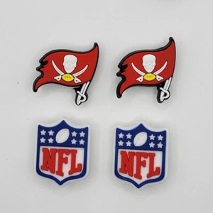 NFL Tampa Bay Buccaneers Football Team For Crocs Shoe Charms Jibbitz - 4 pieces - Picture 1 of 1