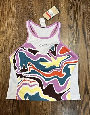 Camiseta sin mangas Nike para mujer Court Dri Fit Slam tenis ajuste ajustado DR6856-532 talla XS (A9) Foto 1 de 4