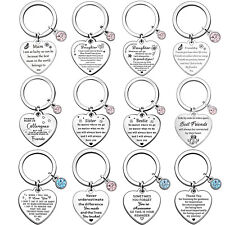 Personalised Gift Heart Keyring Birthday Gifts For Mum Sister Daughter Aunt Wife