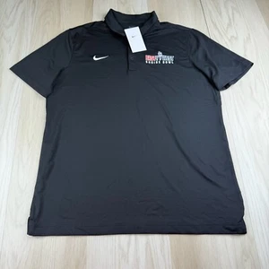 NWT Nike East West Shire Bowl Mens Black Short Sleeve Polo Shirt Size Large - Picture 1 of 12
