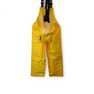 PROS PROFESSIONAL FISHING BIB & BRACE MODEL 006 PLAVITEX HEAVY DUTY, YELLOW 54/L - Picture 1 of 2