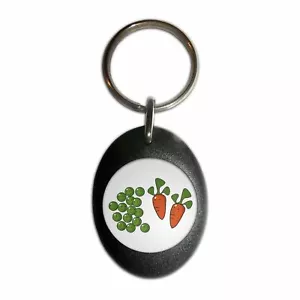 Ovaler Schlüsselanhänger Erbsen und Karotten Kunststoff (43 mm x 32,5 mm) - Bild 1 von 10