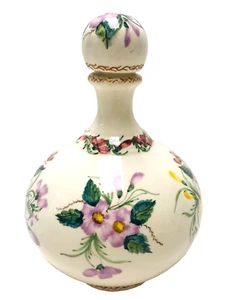 Vtg Carvalhinho Porto Portugal Hand Painted Ceramic Wine Liquor Bottle Decanter - Picture 1 of 11