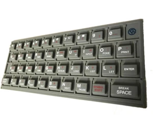 Rubber Keyboard Mat in Light Grey for Original Sinclair ZX Spectrum 16K / 48k - Picture 1 of 2
