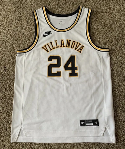 NEW Nike Villanova Wildcats #24 Basketball Jersey Mens Medium White Throwback Cover