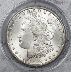 1898-O Morgan Dollar PCGS MS65 Old Rattler Holder So Nice! # - Picture 1 of 4