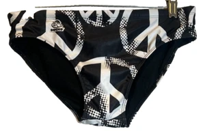 Peace Sign DUCKO SPEEDO BATHING SUIT~L/34~Swimsuit~Bikini Bottom XL - Picture 1 of 24