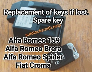 Llave de ahorro Alfa Romeo 159 Brera Spider todas las llaves están perdidas - Imagen 1 de 1