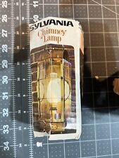 Vintage Chimney Lamp Lantern  style bulb  100 watt Amber New Old Stock