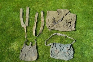 original Wehrmacht / ungereinigter Kellerfund / Rucksack, Brotbeutel, Tasche - Bild 1 von 24