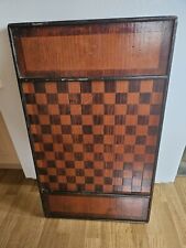 Vtg/Antique Game Board Checkerboard hand made primitive canada 31" x 18 1/2"