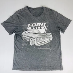 Vintage Retro Ford 351-GT Car Men’s T-shirt Tee Short Sleeve Grey Medium - Picture 1 of 5