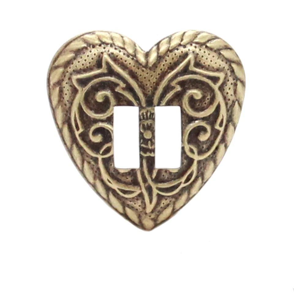 Slotted Stamped Steel Concho Antique Brass 1-3/8"  10 Pack 7015-09 - Image 1 of 1