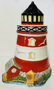 Vintage Ceramic Lighthouse Nautical Cookie Jar 12” - Picture 1 of 3