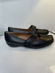 Clarks Heels Black Leather Mary Jane Ballet UK Size 5.5 - Picture 1 of 7