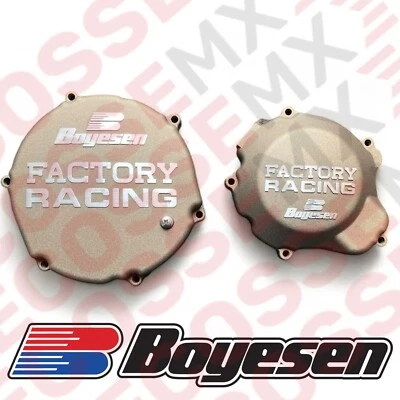 KAWASAKI KX250 BOYESEN CLUTCH IGNITION COVERS MAGNESIUM 1995-2002 SC-12M CC-12M - Image 1 of 4