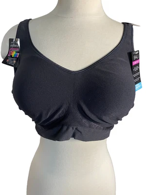 Bali Bra Style #DF3488 Size XXL Black Comfort Wide No slip Straps Wire Free NWT - Image 1 of 4