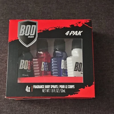 Bod Man 4 Pack Black, Really Ripped Abs, Most Wanted & Fresh Blue Musk, 1.8 oz - Image 1 of 2