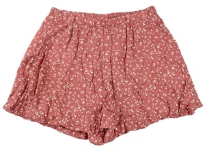 Pantalones Cortos Kirious Mujer L Pull-On Cintura Elástica Forrados Volantes Rayón Rosa $58 NUEVO - Imagen 1 de 3