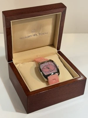 РОЗОВЫЙ Officina Del Tempo Марракеш шкала унисекс часы и деревянная коробка новый с ярлыками - Изображение 1 из 4