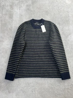 Cos Striped Alpaca-Wool Jumper Blue Green Size L Large BNWT - Image 1 of 3