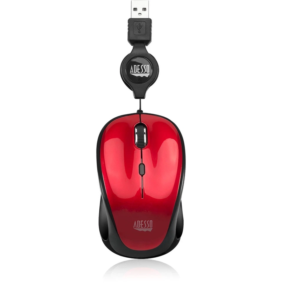 Adesso iMouse S8R - USB Illuminated Retractable Mini Mouse (IMOUSES8R) - Image 1 of 4