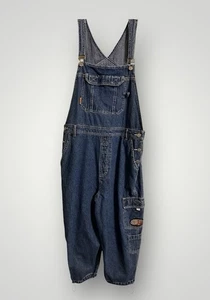 Salopette vintage Disney ricamata tigre donna cargo Capri denim XL - Foto 1 di 11