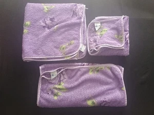 5-teiligels flauschige leichte QVC Badizio-Set (Bad), lila und gemustert, TOP! - Bild 1 von 5
