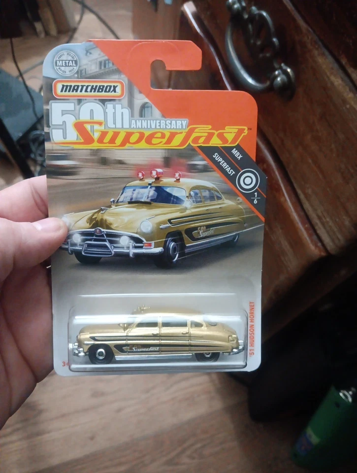 Matchbox  '51 Hudson Hornet  MBX Superfast  Gold Chase  50th anniversary - Image 1 of 1