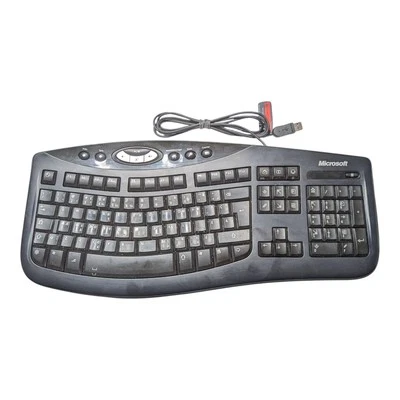 Microsoft Comfort Curve Keyboard 2000 v1.0 Ergonomic KU-0459 Tested - Worn Vol - Image 1 of 4