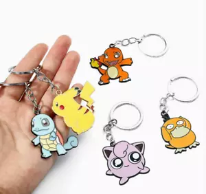 Lot 10 pcs Cartoon Anime Metal Enamel Pendant Keychain Jewelry Accessories DIY - Picture 1 of 4