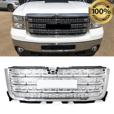 Front Upper Grille Chrome New For GMC Sierra 2500/3500 2011-2014 Fit 20966057 Foto 1 de 4