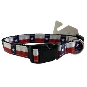 Mirage Pet Products Texas Flag Nylon Dog Collar, Large NWT Made In USA - Picture 1 of 10