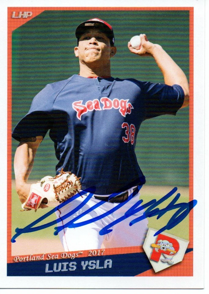 Luis Ysla 2017 Portland Sea Dogs Autographed Signed Card - Image 1 of 1