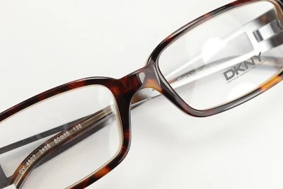 Marcos de gafas DKNY DY 4607 3456 pulgadas marrón tortuga 50-15-135 bisagras flexibles R154 Foto 1 de 4