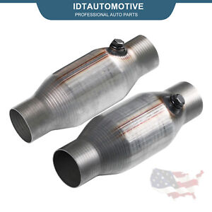 2.5" Universal High Flow Performance Stainless Catalytic Converter 425250 2PCS