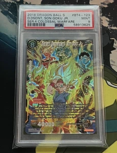 DBS PSA 9 MINT DISTANT DESCENDANT SON GOKU JR SCR BT4-123 - Picture 1 of 4